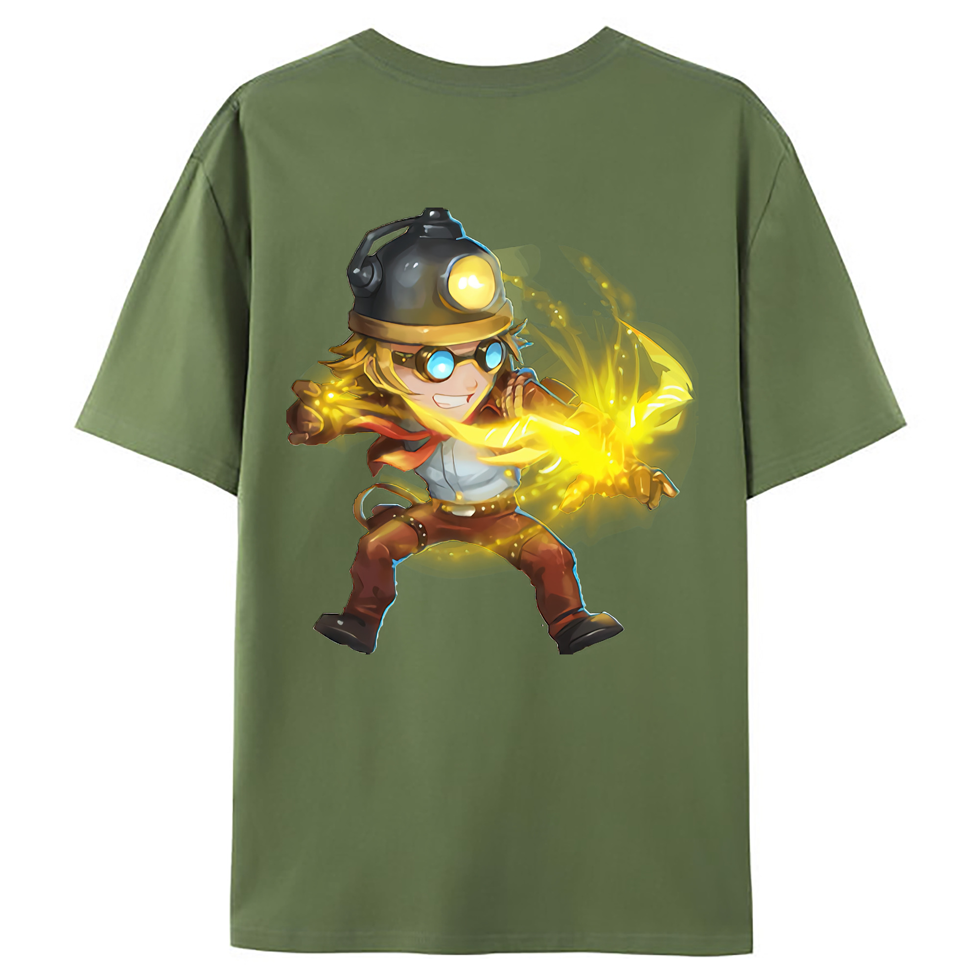 （画像用） リーグ・オブ・レジェンド League of Legends LOL 綿100％ メンズ半袖Tシャツ（バックプリント） 通気性